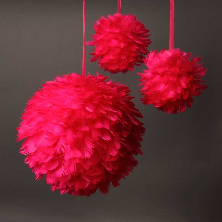 14 Inch Decorative Goose Feather Ball – Event Decor | 1 Piece FeatherParadise.com