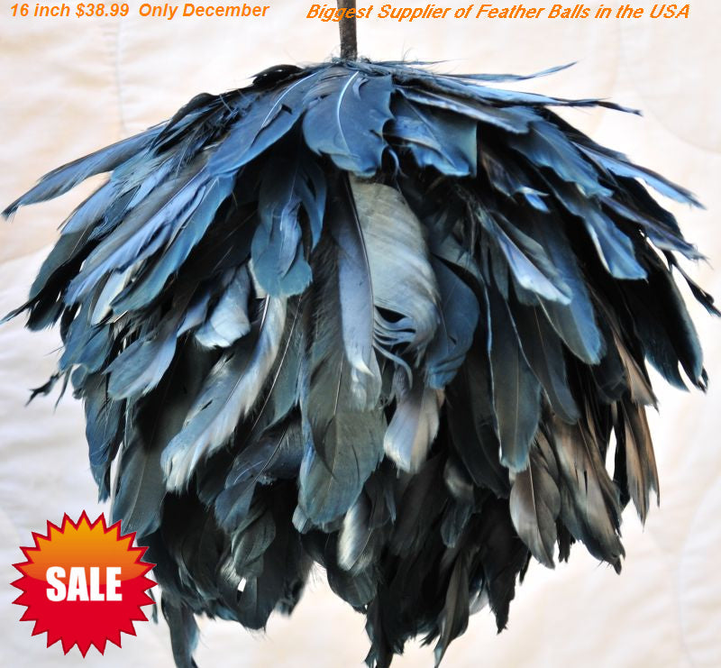 14 Inch Decorative Goose Feather Ball – Event Decor | 1 Piece FeatherParadise.com