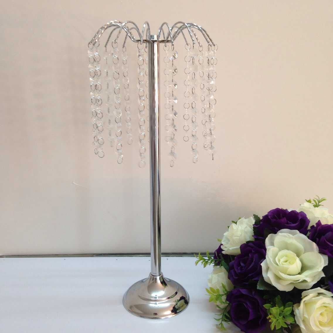 Wedding Crystal Flower Stand for Centerpiece | 1 Piece FeatherParadise.com
