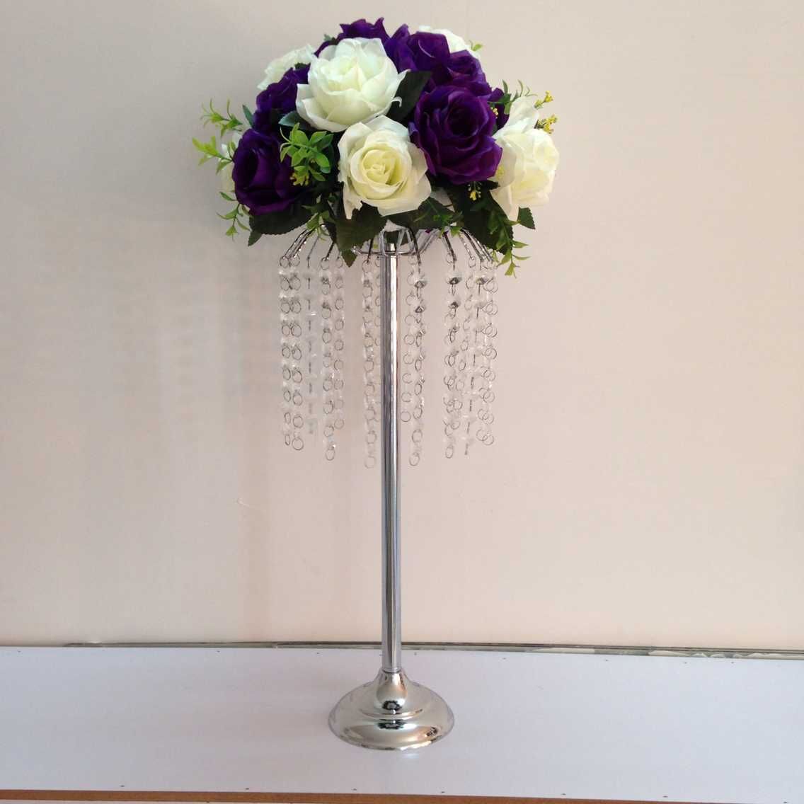 Wedding Crystal Flower Stand for Centerpiece | 1 Piece FeatherParadise.com