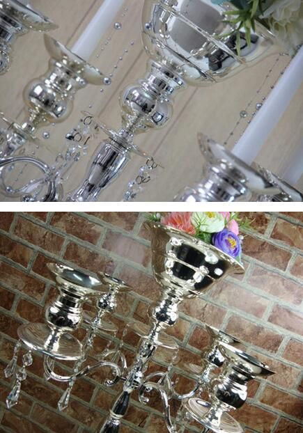 30 Inch 5-Arm Candelabra Wedding Centerpiece & Floral Stand | 1 Piece FeatherParadise.com