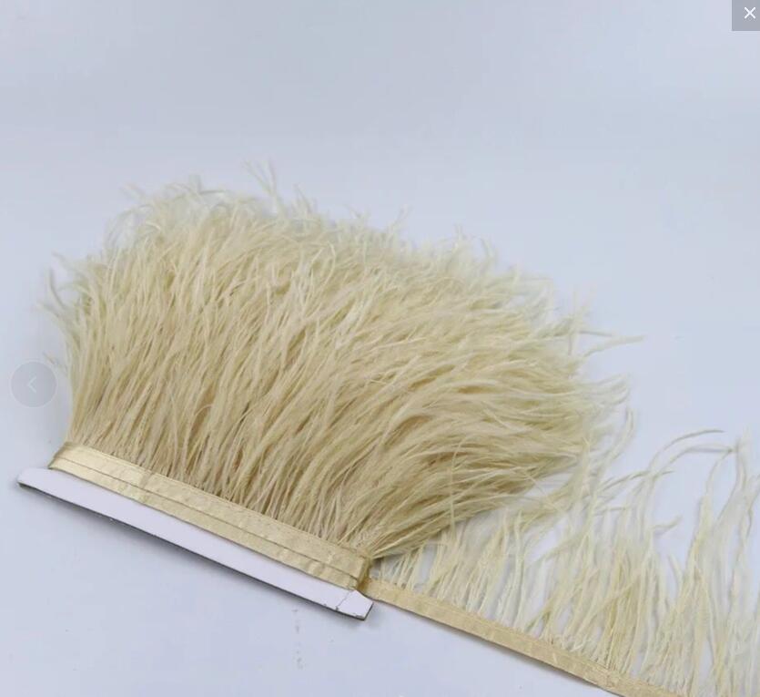 3–4 Inch Ostrich Feather Fringe Trim | 1 Yard FeatherParadise.com