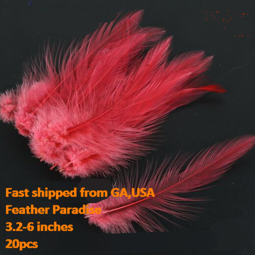 Buy Dyed Loose Rooster Hackle Feathers – 20pcs per Bag (3.3–6") FeatherParadise.com