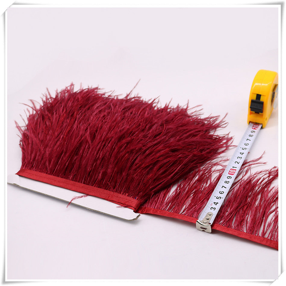 3–4 Inch Ostrich Feather Fringe Trim | 1 Yard FeatherParadise.com