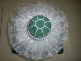 8" Foam Bouquet Holder with Lace Collar - 1 Piece