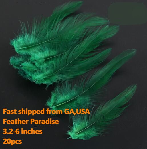 Buy Dyed Loose Rooster Hackle Feathers – 20pcs per Bag (3.3–6") FeatherParadise.com