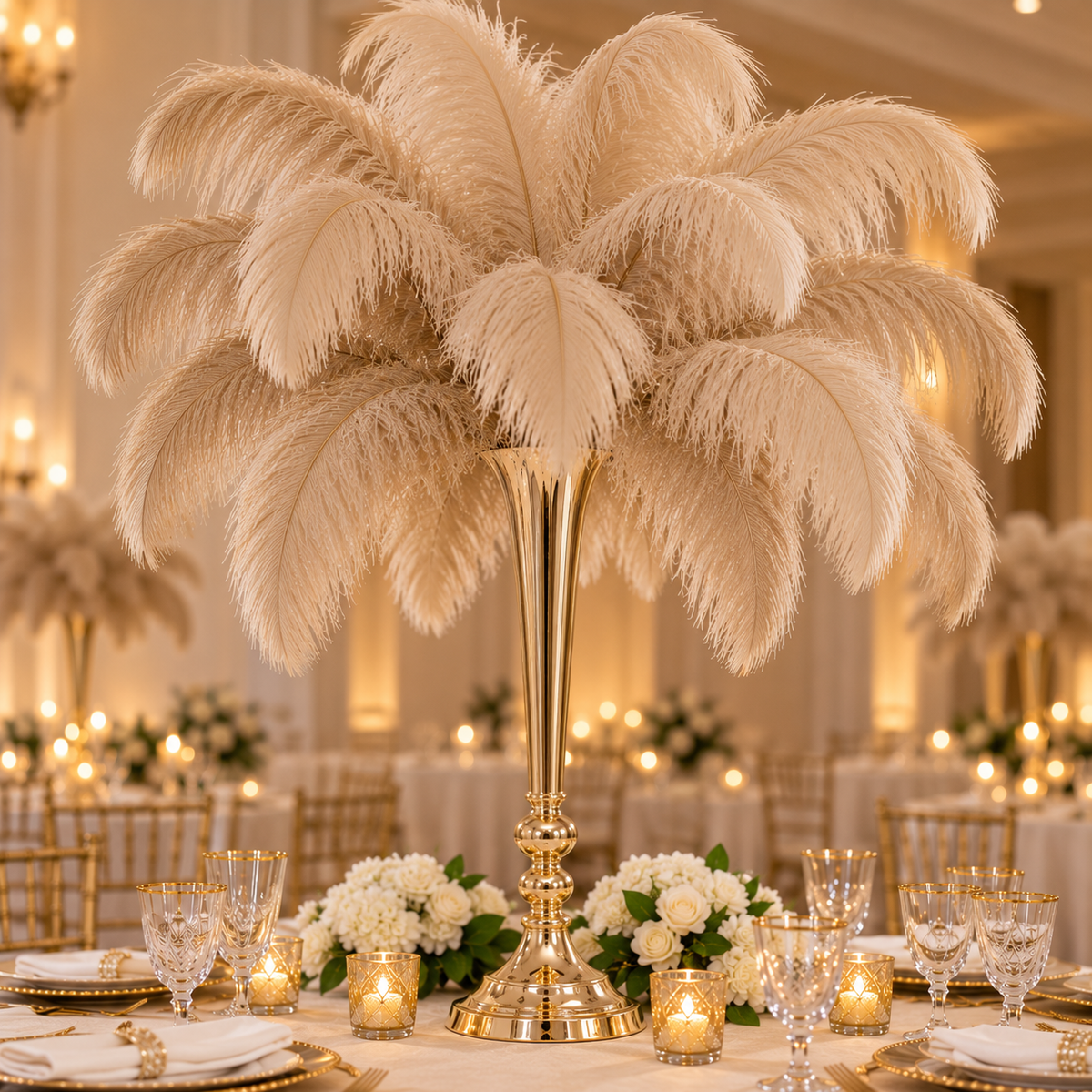 22-24 Inch Ostrich Feathers | 12 Pieces