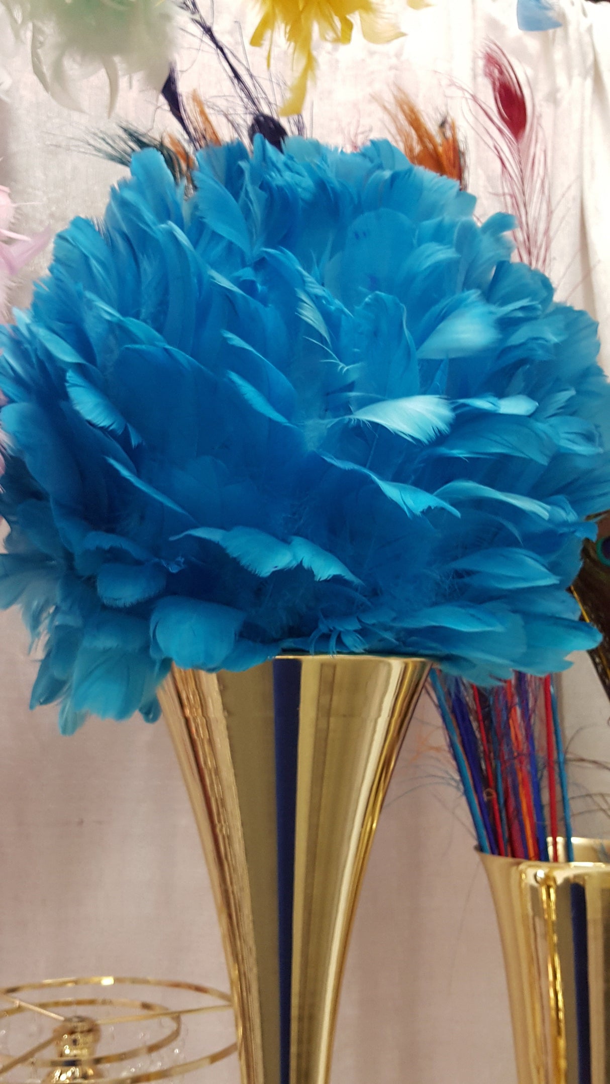 14 Inch Decorative Goose Feather Ball – Event Decor | 1 Piece FeatherParadise.com