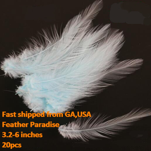 Buy Dyed Loose Rooster Hackle Feathers – 20pcs per Bag (3.3–6") FeatherParadise.com