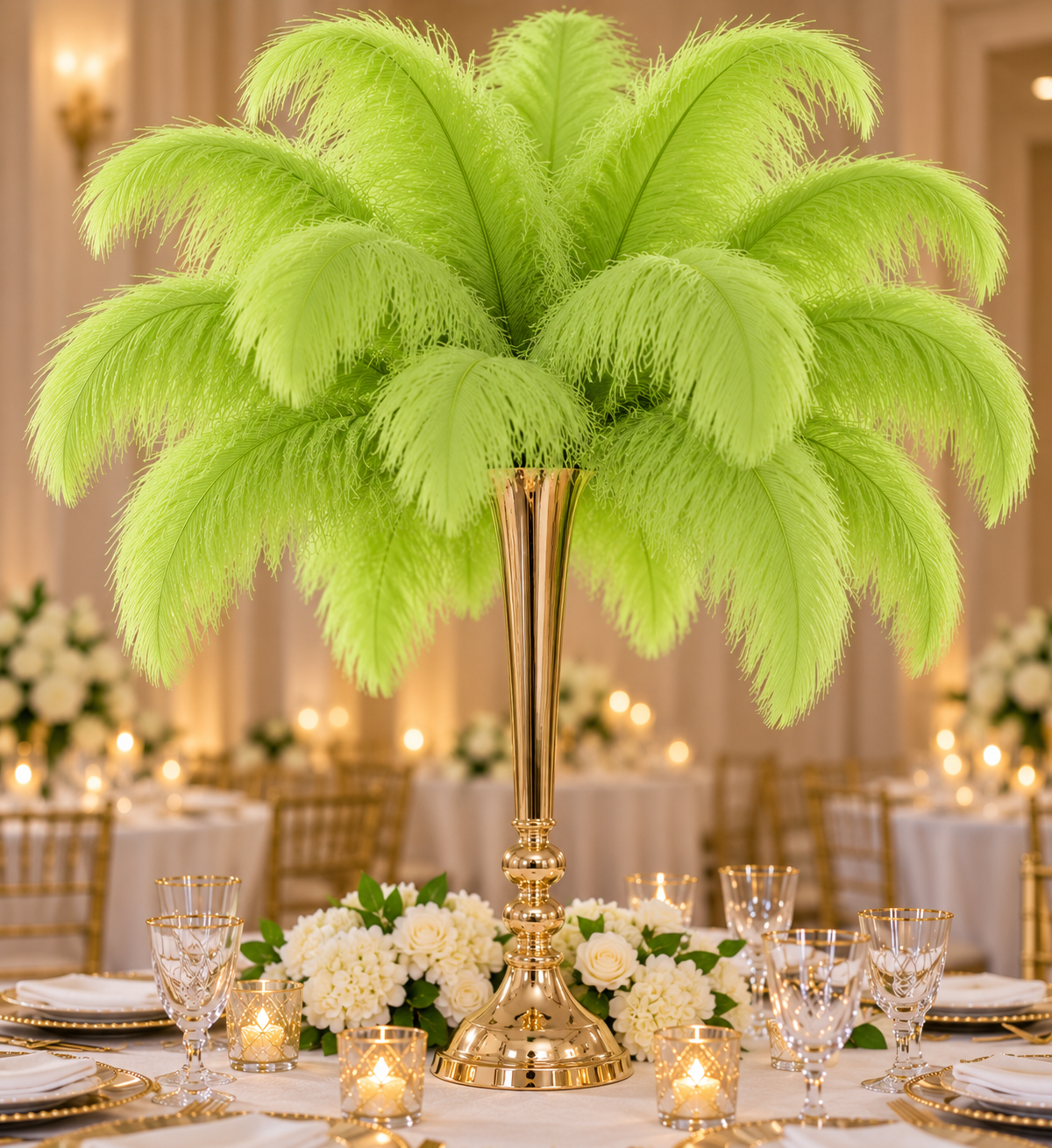 22-24 Inch Ostrich Feathers | 12 Pieces