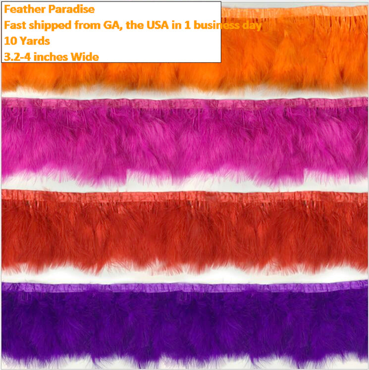 Marabou Feather Fringe | 1 Yard FeatherParadise.com