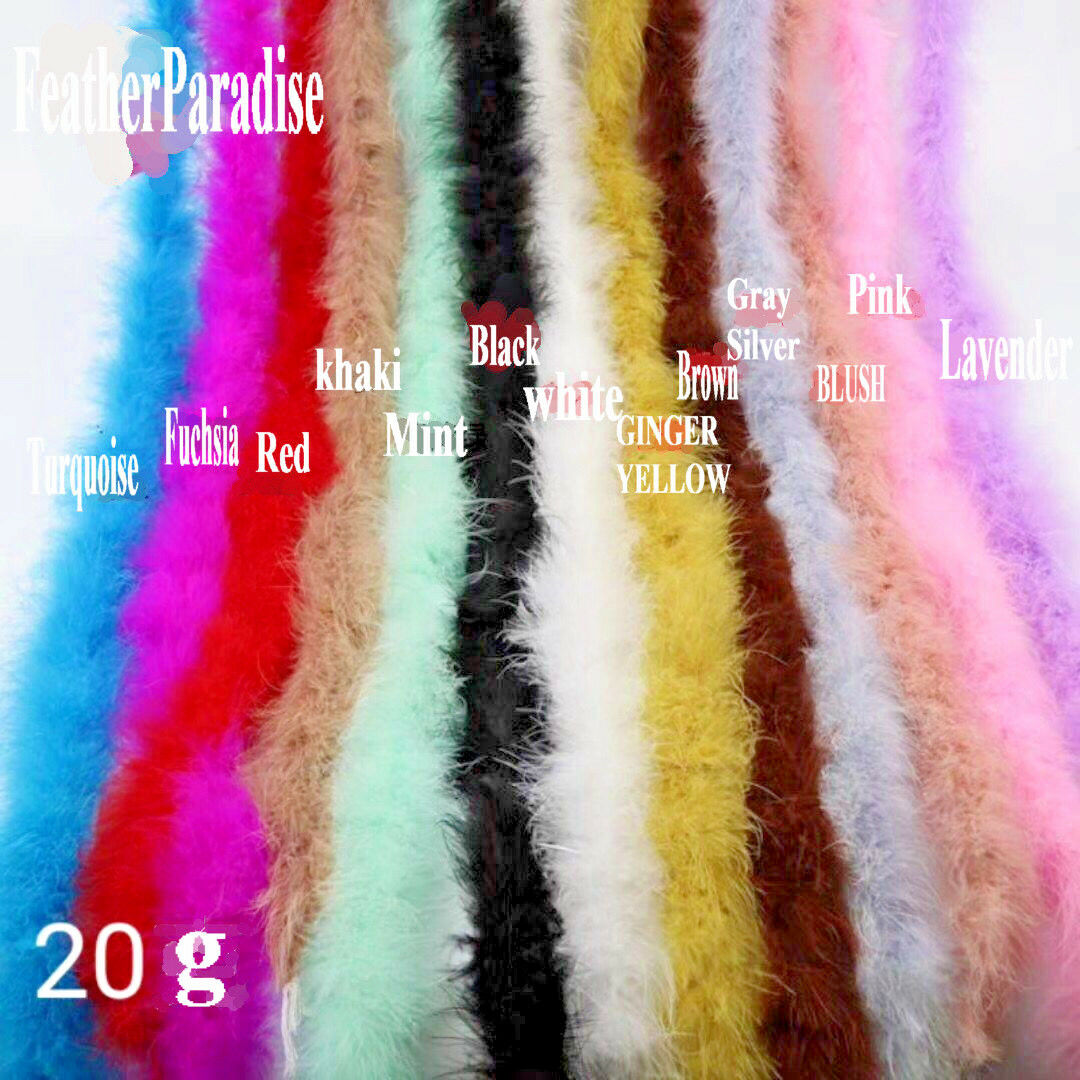 Marabou Feather Boa – 2 Yards | 25 g | 1 Piece FeatherParadise.com