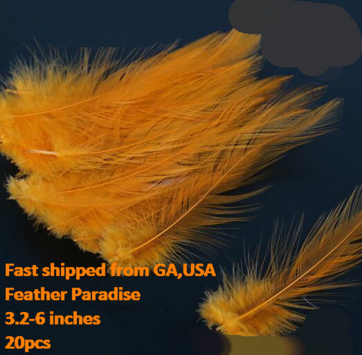 Buy Dyed Loose Rooster Hackle Feathers – 20pcs per Bag (3.3–6") FeatherParadise.com