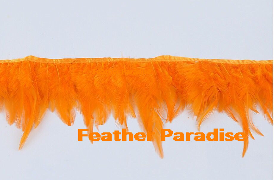 Rooster Saddle Feather Fringe | 10 Yard