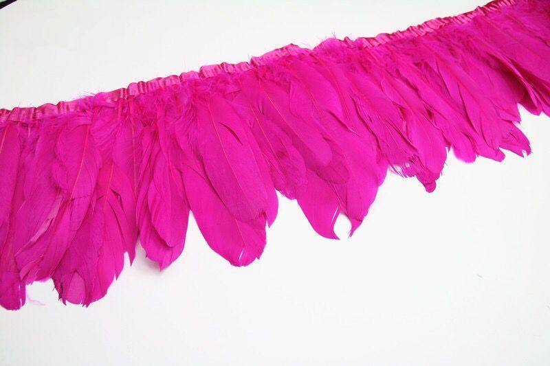 Parried Goose Feather Fringe for Sewing & Crafts | 2 Yards