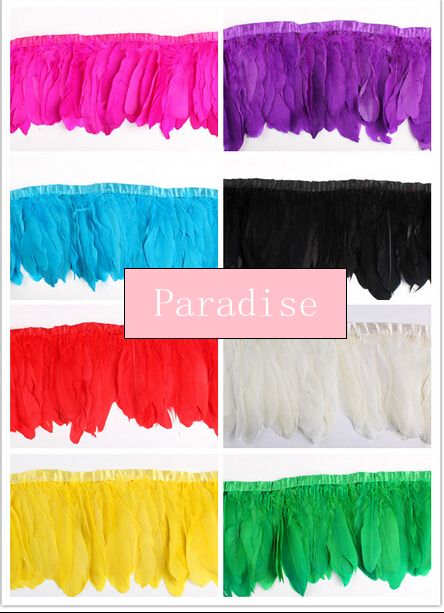 Parried Goose Feather Fringe for Sewing & Crafts | 2 Yards