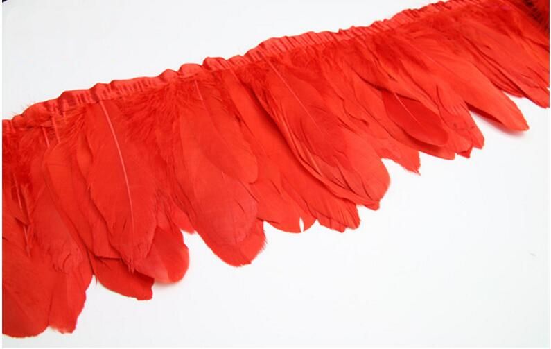 Parried Goose Feather Fringe for Sewing & Crafts | 2 Yards FeatherParadise.com