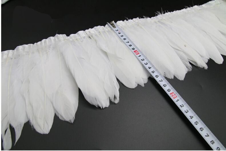 Parried Goose Feather Fringe for Sewing & Crafts | 2 Yards FeatherParadise.com