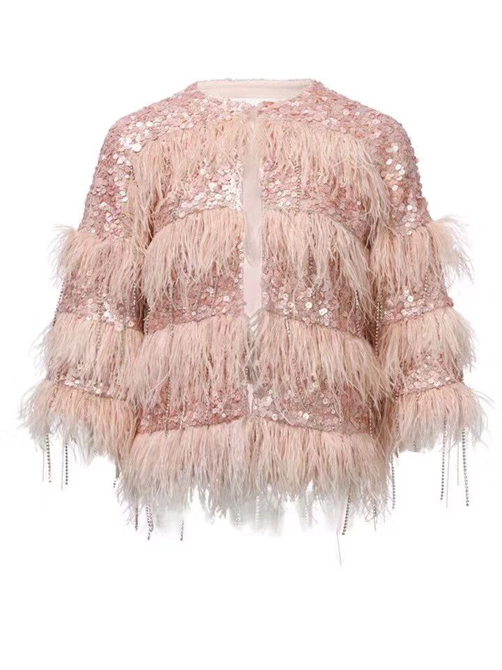 10 Yard 4-6 Inches Ostrich Feather Fringe