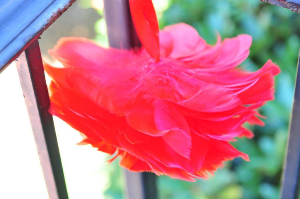 6 Inch Feather Flower Ornament | 1 Piece FeatherParadise.com