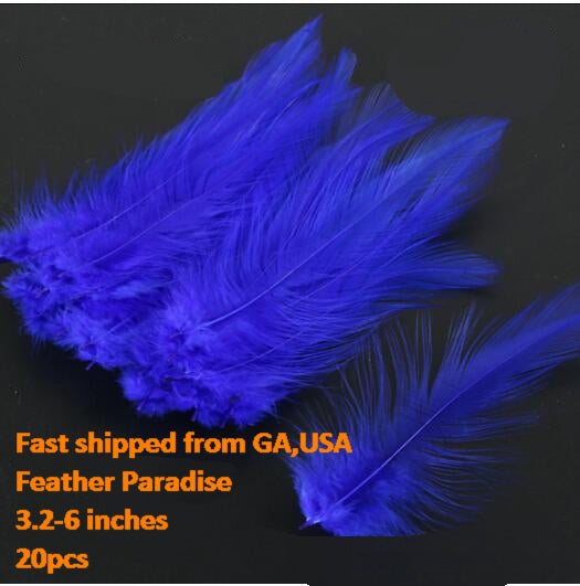 Buy Dyed Loose Rooster Hackle Feathers – 20pcs per Bag (3.3–6") FeatherParadise.com