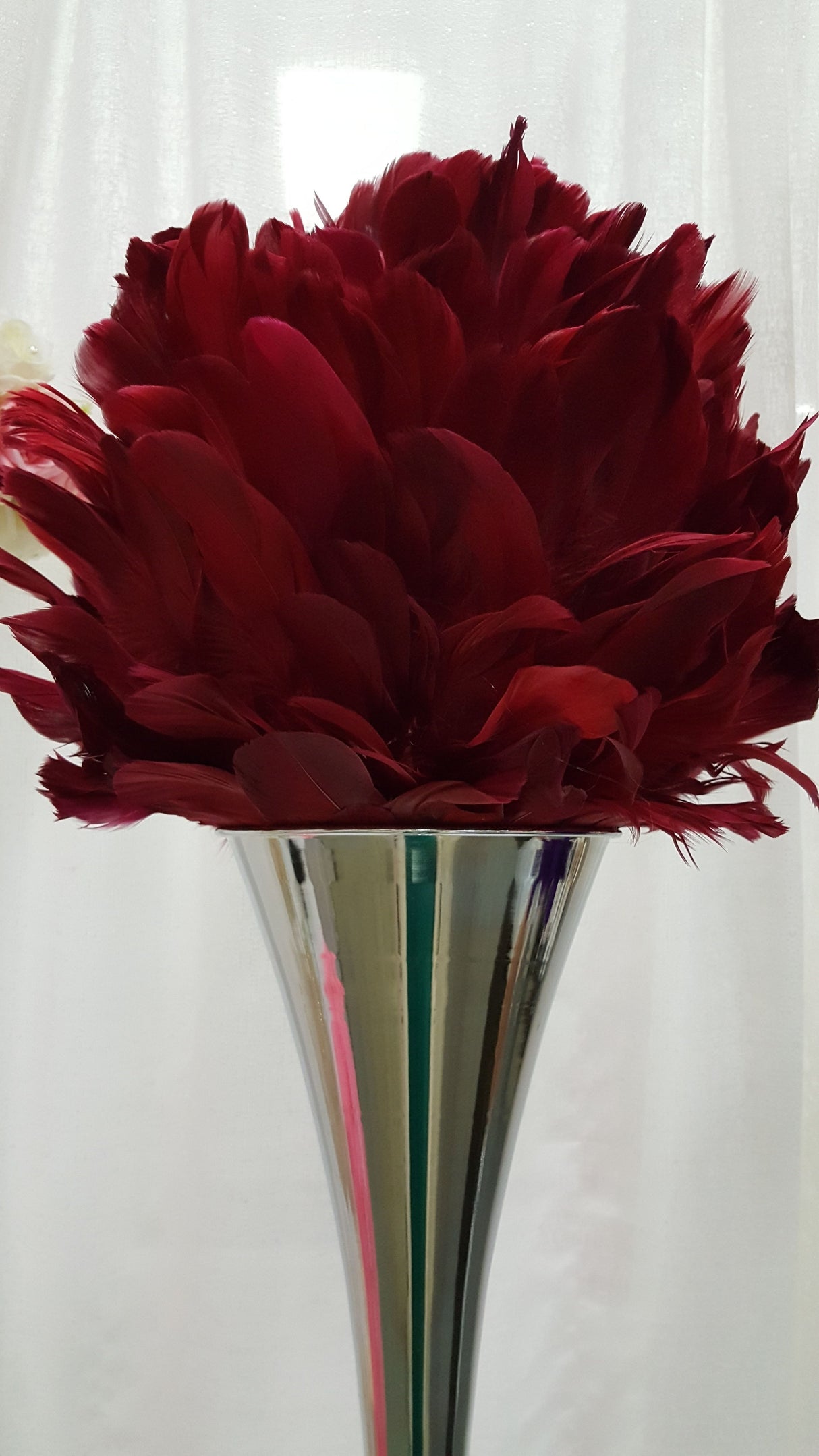 Metal Reversible Double Trumpet Vase – Silver | 6 Pieces FeatherParadise.com