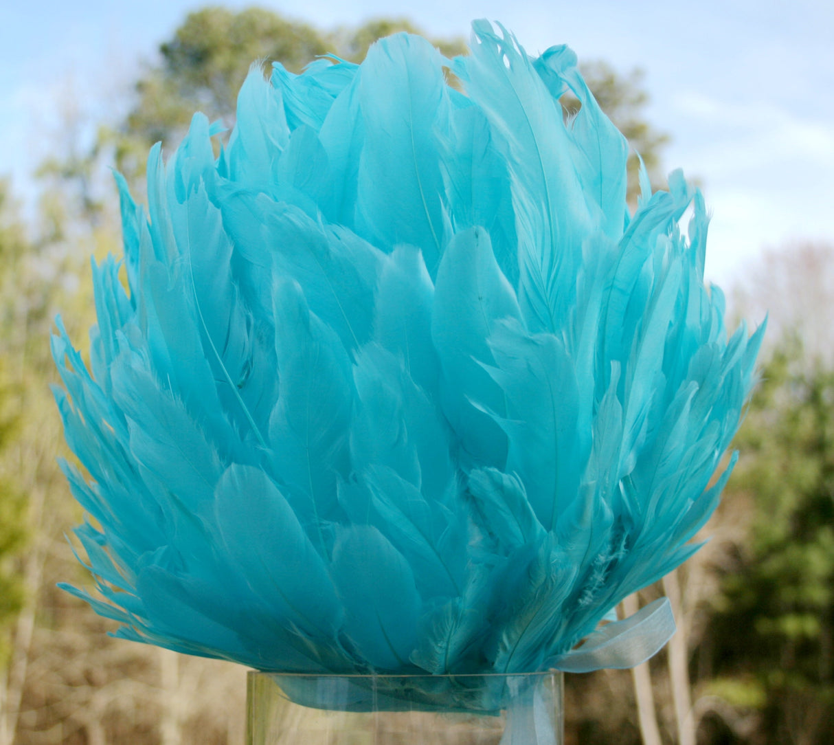 14 Inch Decorative Goose Feather Ball – Event Decor | 1 Piece FeatherParadise.com