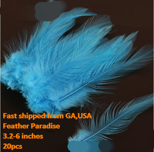 Buy Dyed Loose Rooster Hackle Feathers – 20pcs per Bag (3.3–6") FeatherParadise.com