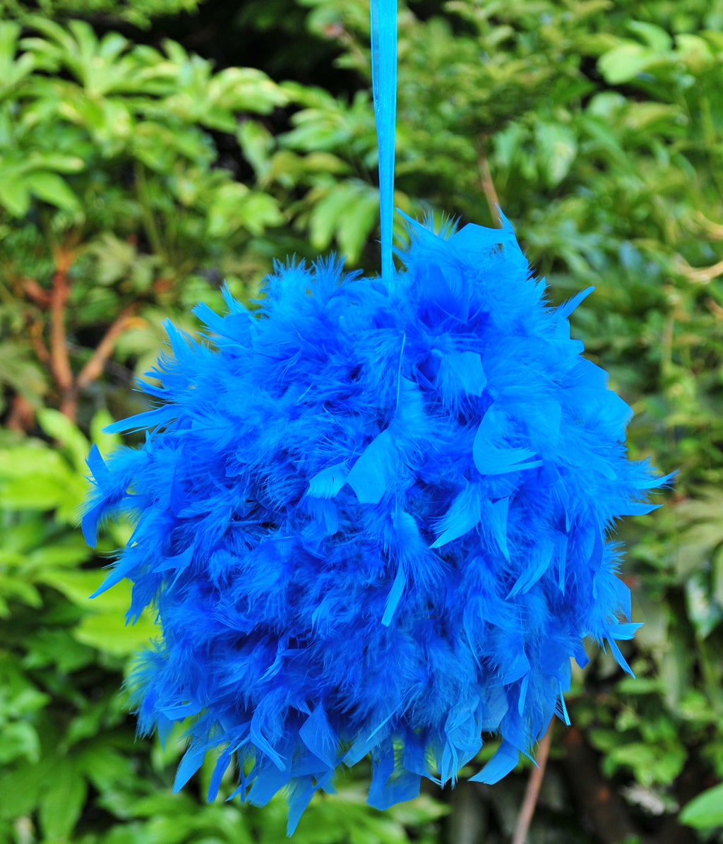 12 Inch Feather Pom Pom Kissing Ball – Wedding & Event Decor | 1 Piece