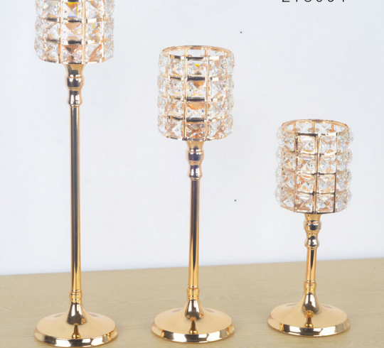 Crystal Candle Holder Floral Stand for Wedding Centerpieces | 1 Piece FeatherParadise.com