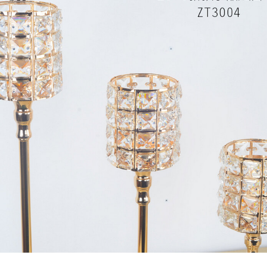 Crystal Candle Holder Floral Stand for Wedding Centerpieces | 1 Piece FeatherParadise.com