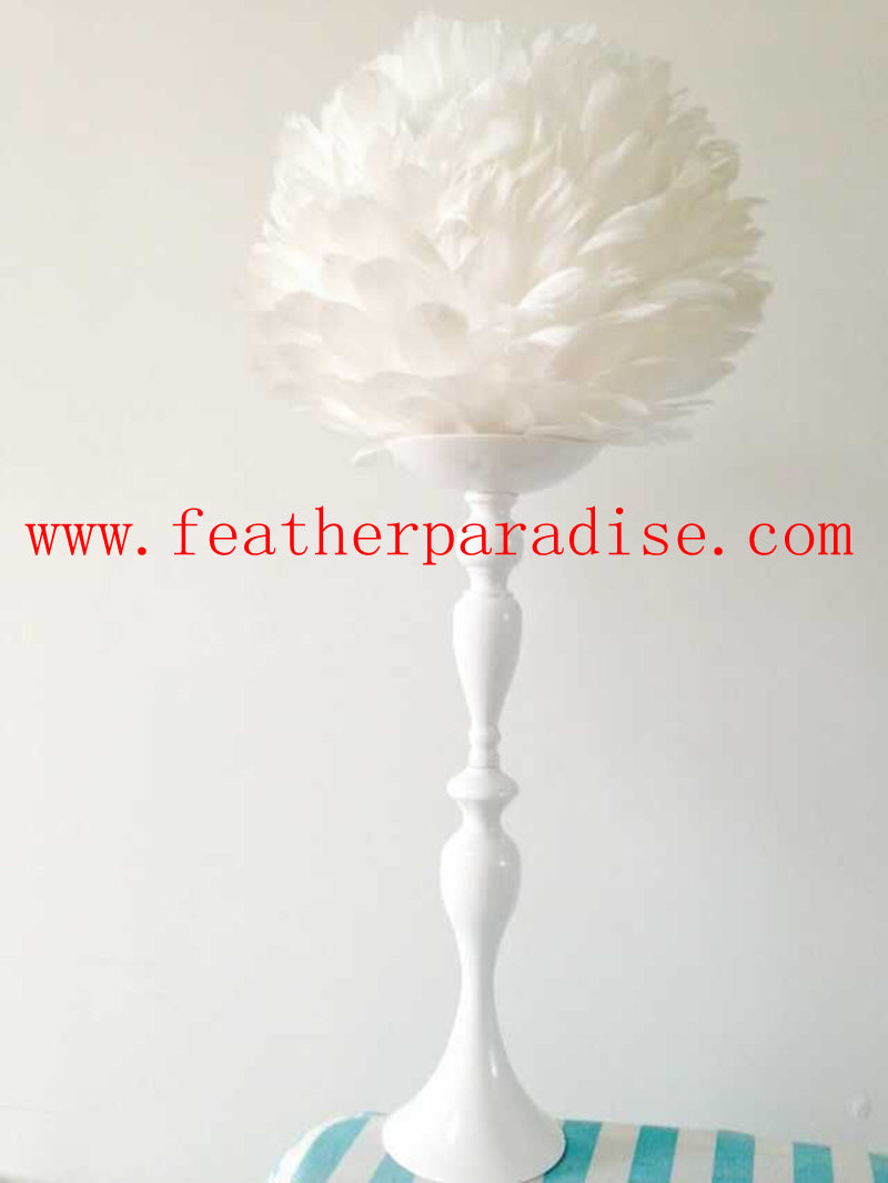 14 Inch Decorative Goose Feather Ball – Event Decor | 1 Piece FeatherParadise.com