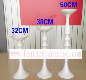 White Reversible Wedding Floral Stand & Candle Holder Centerpiece | 6 Pieces FeatherParadise.com