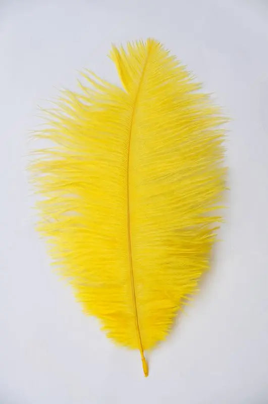 Yellow 6-8 Inches Ostrich Feathers 100 Pieces