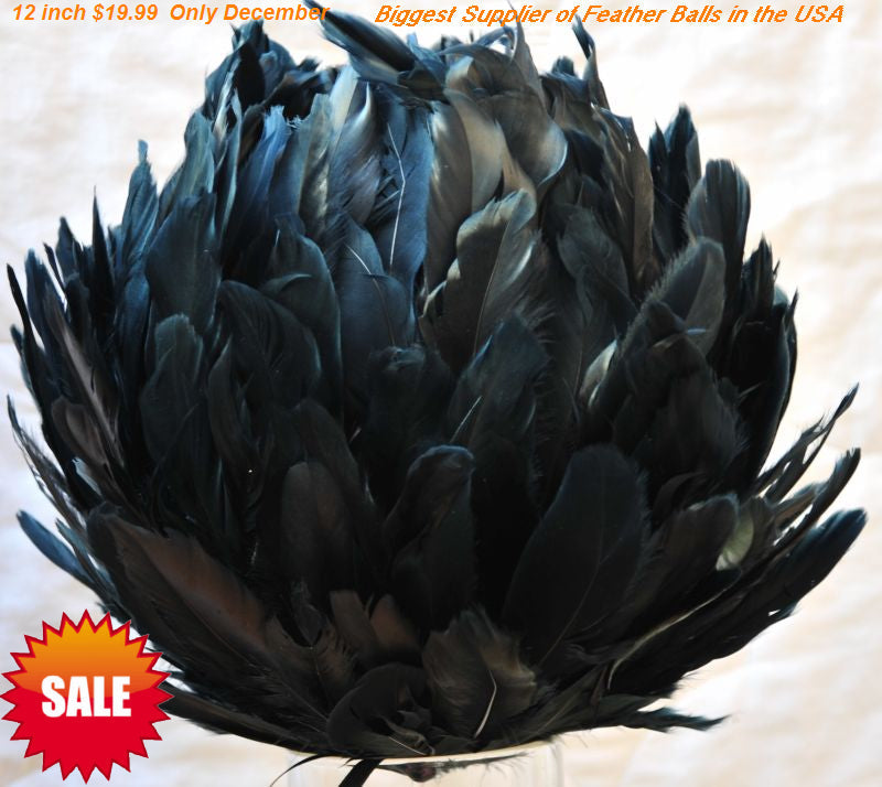 14 Inch Decorative Goose Feather Ball – Event Decor | 1 Piece FeatherParadise.com