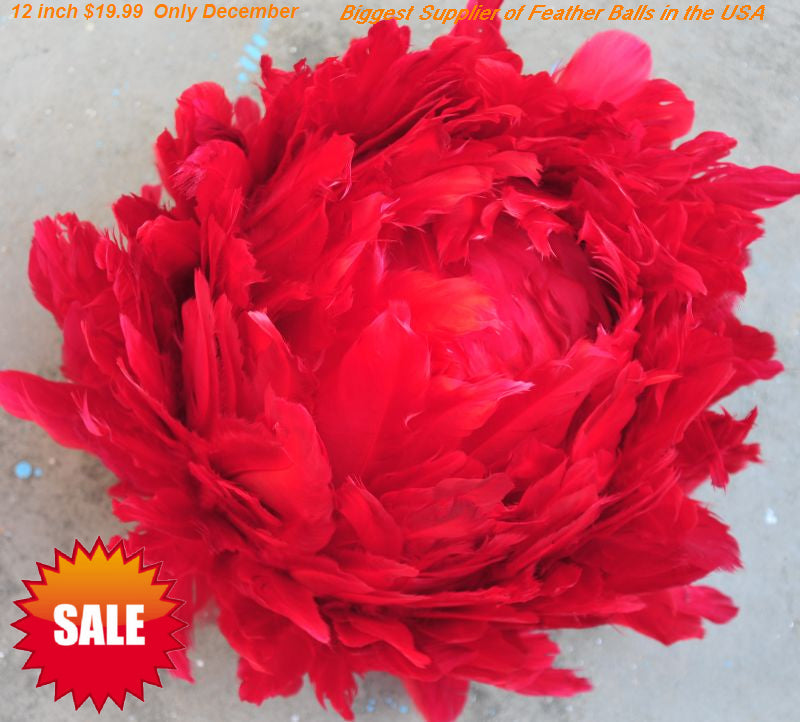 14 Inch Decorative Goose Feather Ball – Event Decor | 1 Piece FeatherParadise.com