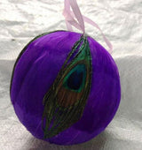6 Inch Peacock Feather Ball Ornament | 1 Piece FeatherParadise.com