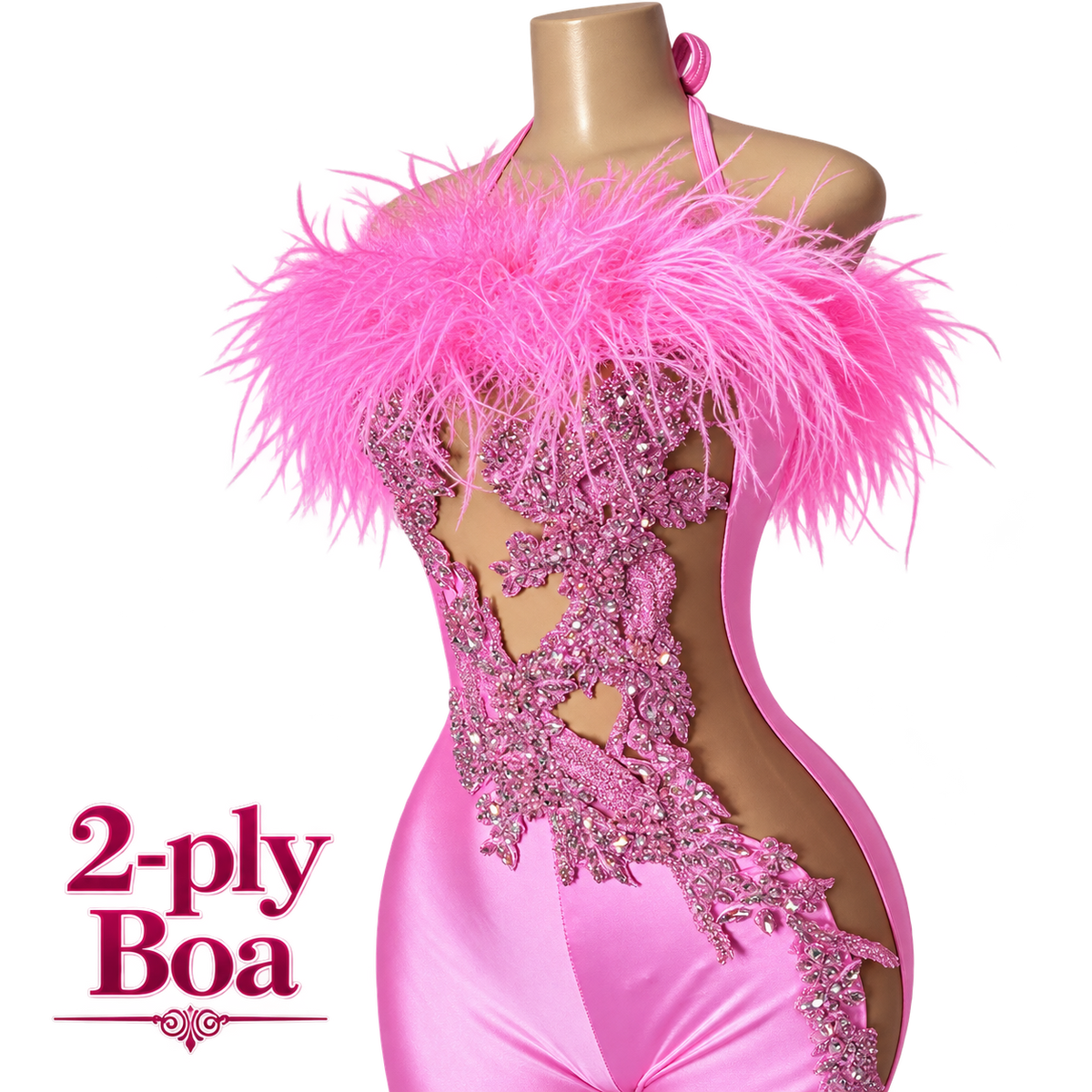 2-Ply Ostrich Feather Boa – 2 Yards | 1 Piece FeatherParadise.com