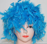 Handmade Chandelle Feather Wig – Turkey Flat Feather Costume Wig - 1 Piece