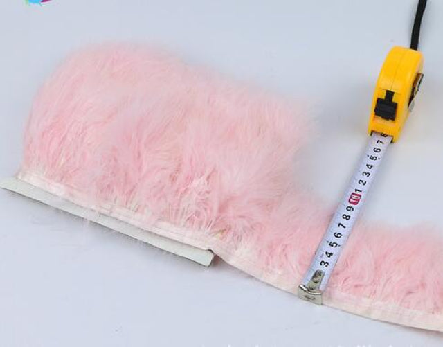 10 Yard 4-6 Inches Ostrich Feather Fringe