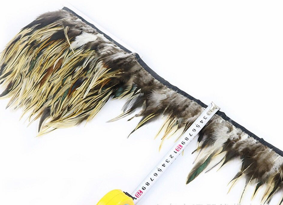Rooster Saddle Feather Fringe | 10 Yard