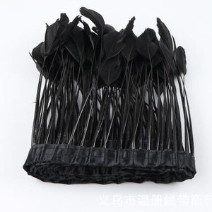 Stripped Feather Fringe