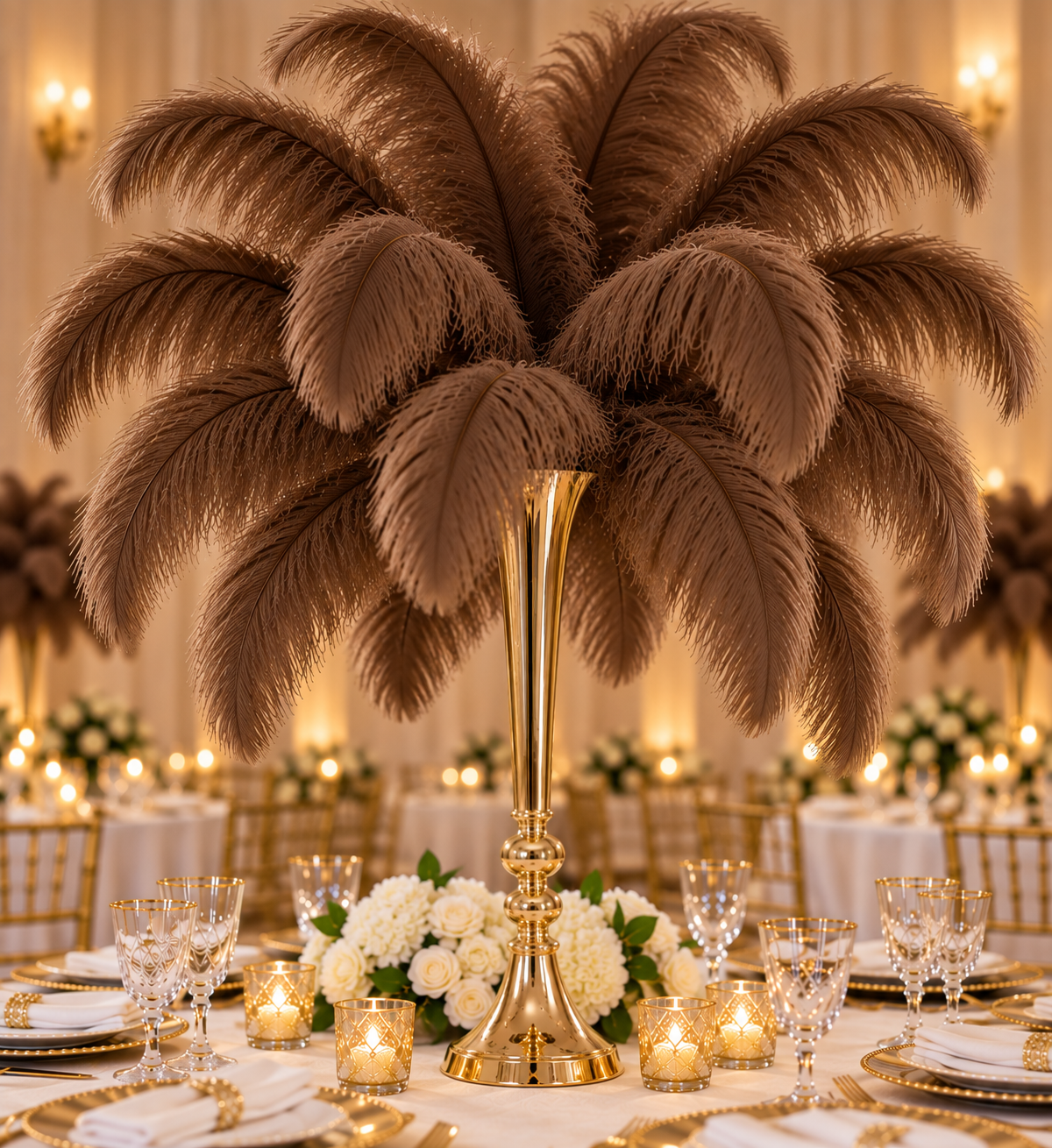 22-24 Inch Ostrich Feathers | 12 Pieces