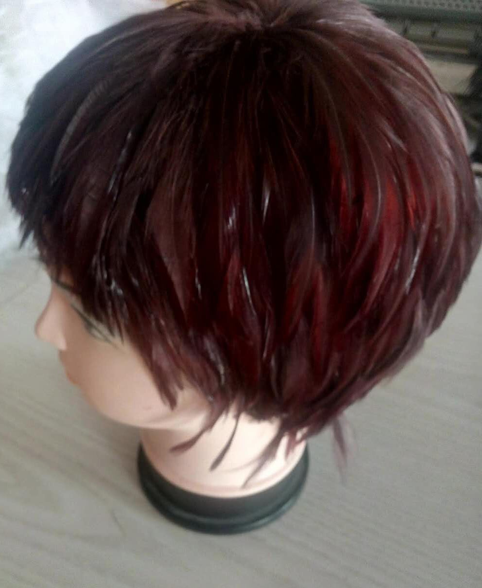 Handmade Hackle Feather Wig 1 Piece