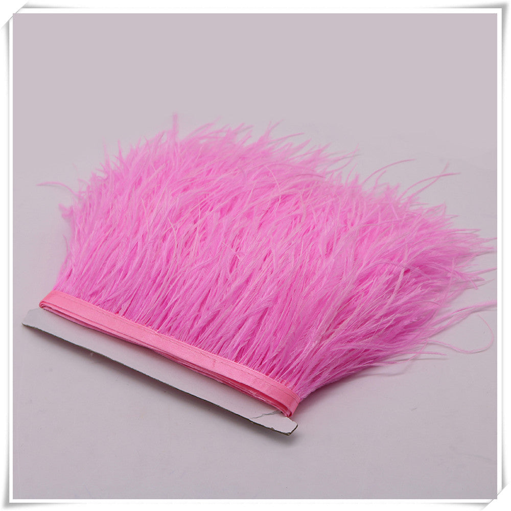 2 Yards 6-8" Stripped Feather Fringe FeatherParadise.com