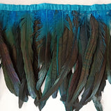 Dyed Coque Tail Feather Fringe with 10–12 Inch Feathers | 2 Yards FeatherParadise.com