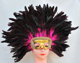 Feather Headdress with Removable Mask 1 Piece