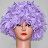 Handmade Chandelle Feather Wig – Turkey Flat Feather Costume Wig - 1 Piece