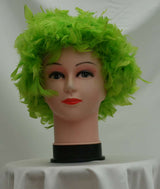 Handmade Chandelle Feather Wig – Turkey Flat Feather Costume Wig - 1 Piece