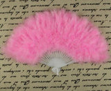 28-Stave Marabou Fluffy Feather Fan FeatherParadise.com